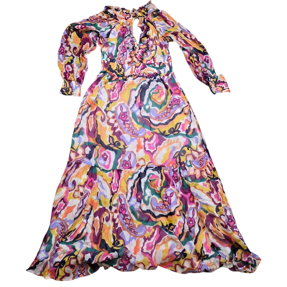 Anthropologie Multicolor Abstract Print Maxi Dress - Picture 4 of 13